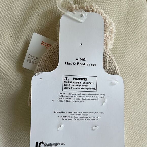 Little Me 0-6 Month Infant My 1st Harvest Knit Hat & Bootie Set NWT - Picture 5 of 5